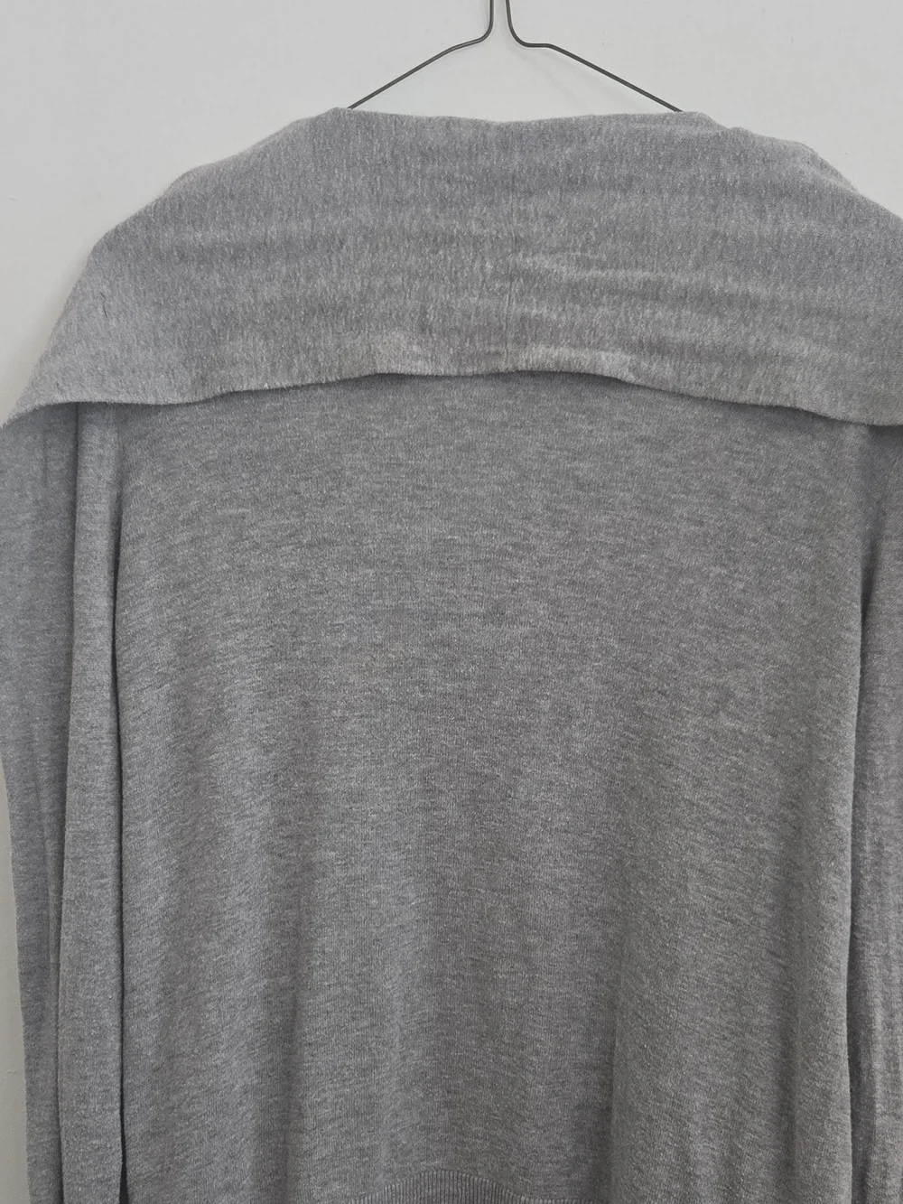 Michael Kors Light Gray Draped Open-Front Cardigan